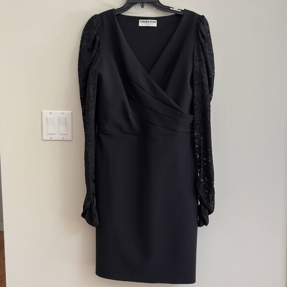 Chiara Boni La Petite Robe Inari Lace Dress in Black - Picture 1 of 2